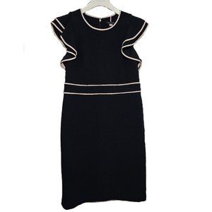 Tommy Hilfiger Scuba Crepe Flutter Sleeve Sheath Dress Size 12